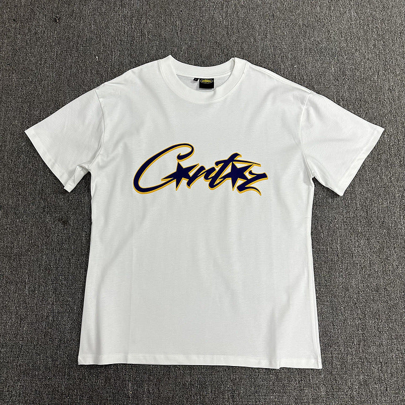Corteiz Alcatraz Logo Letter Crew Neck Short Sleeve T‑Shirt Unisex