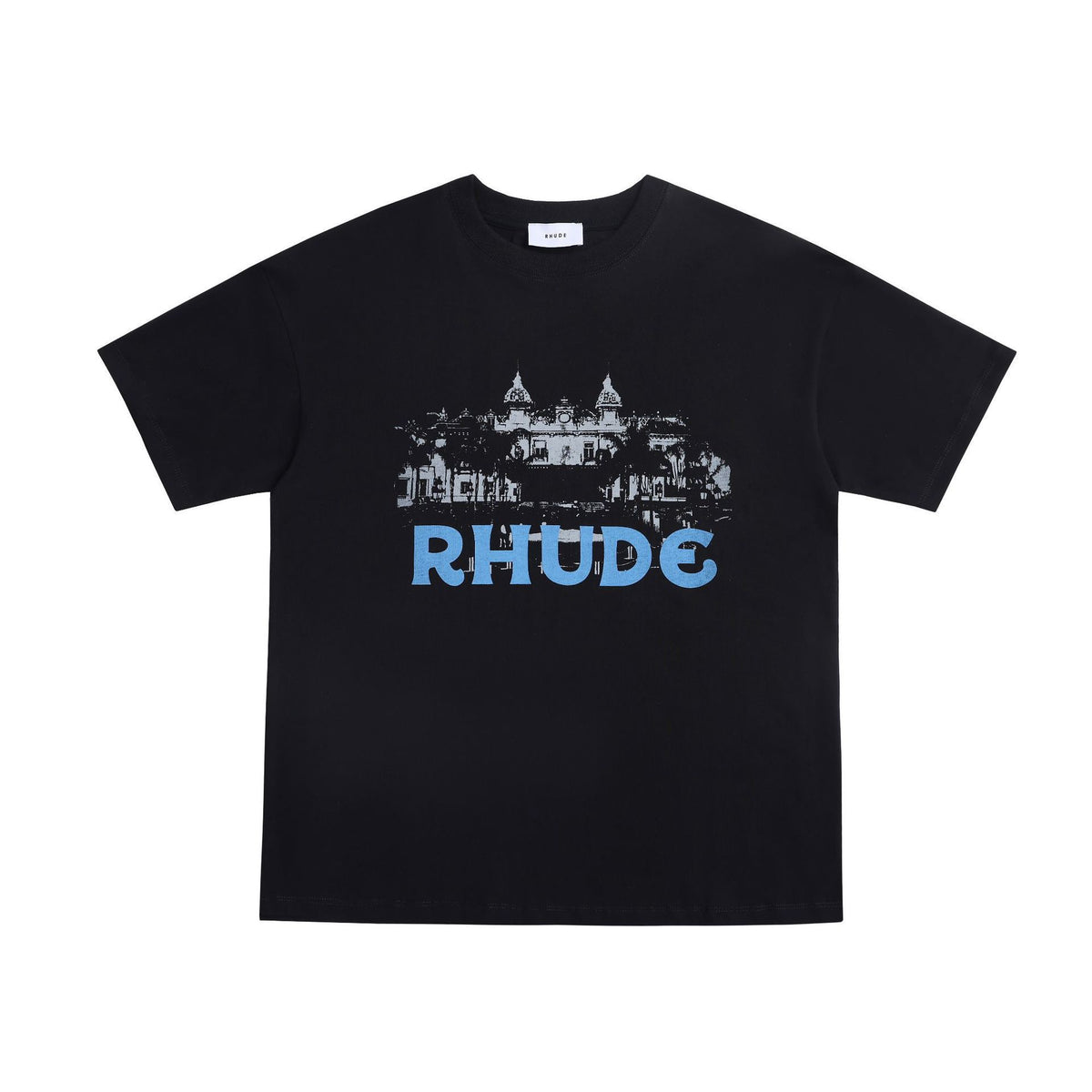 Rhude Graphic Tees Vintage High Street Loose Couple Crew Neck T-Shirt