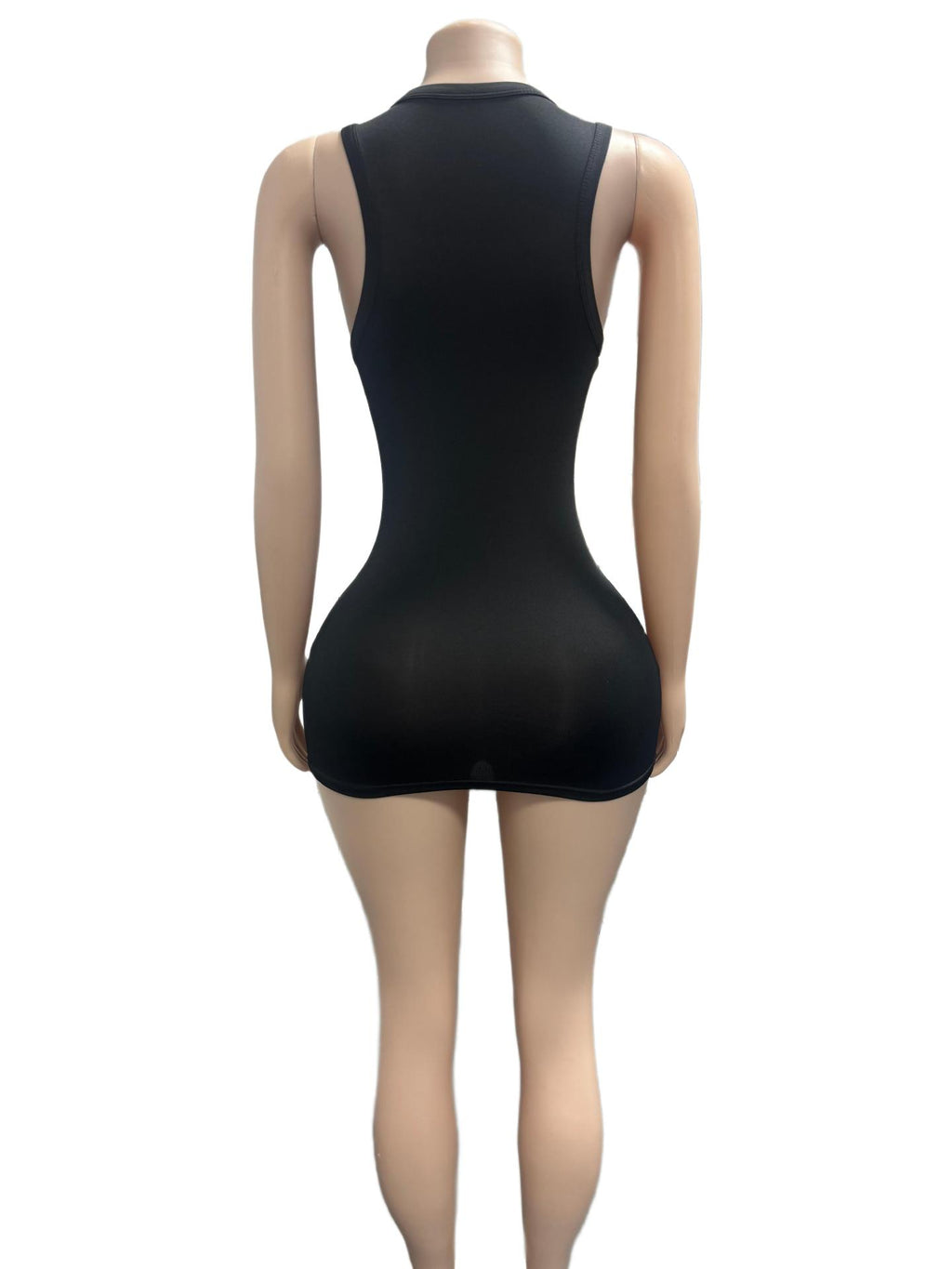 Figure Print Sleeveless Bodycon Mini Dress Women Club Tank Dress