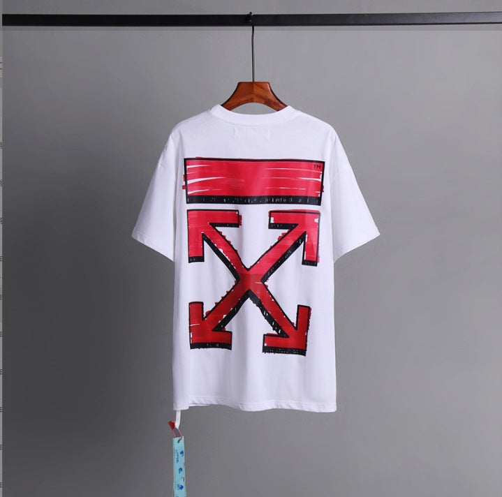 Off-White Arrow Graphic Print Short Sleeve Tee Streetwear Unisex