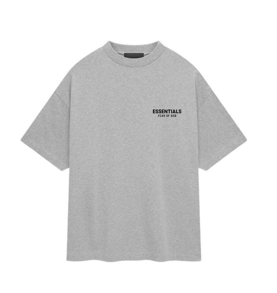 Fear Of God Essentials Rubber Print Letter Crew Neck Short Sleeve T Shirt