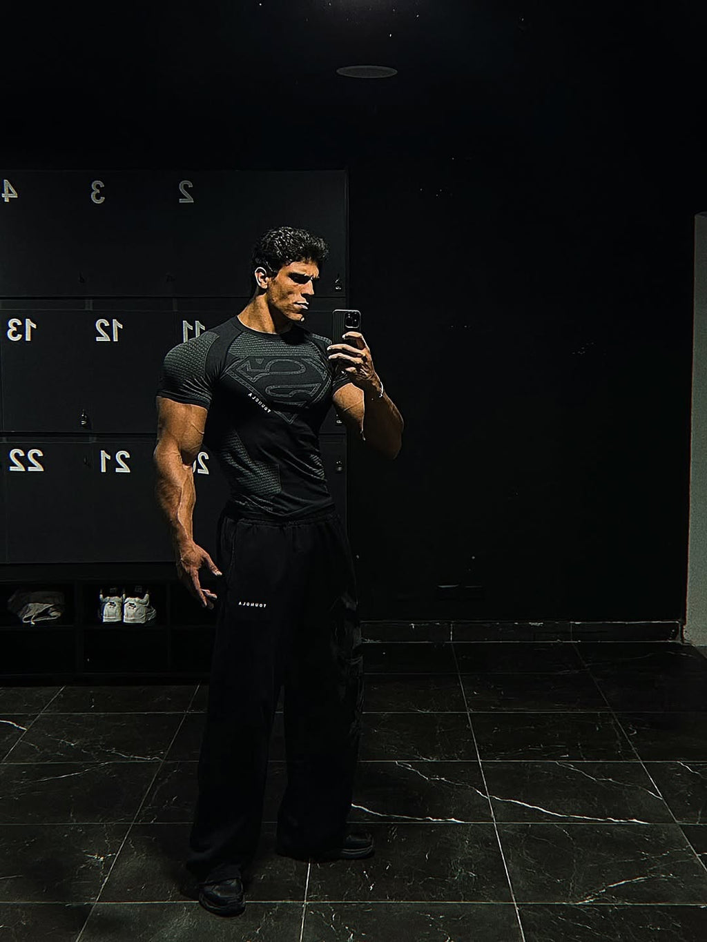 YOUNGLA 4117 Superman Compression Tees