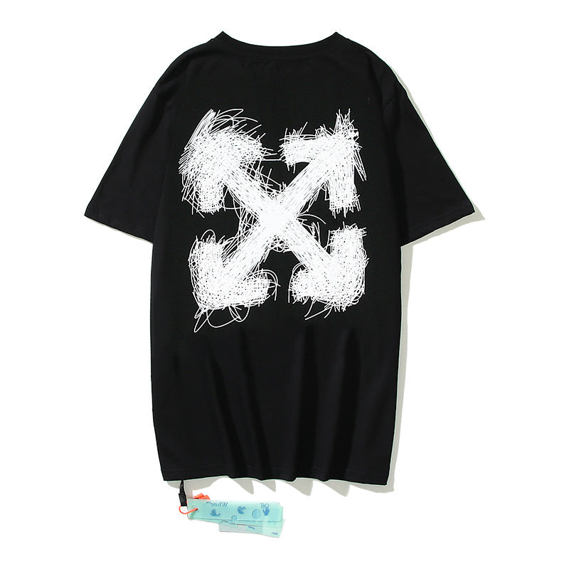 Off-White Arrow Graphic Print Short Sleeve Tee Streetwear Unisex