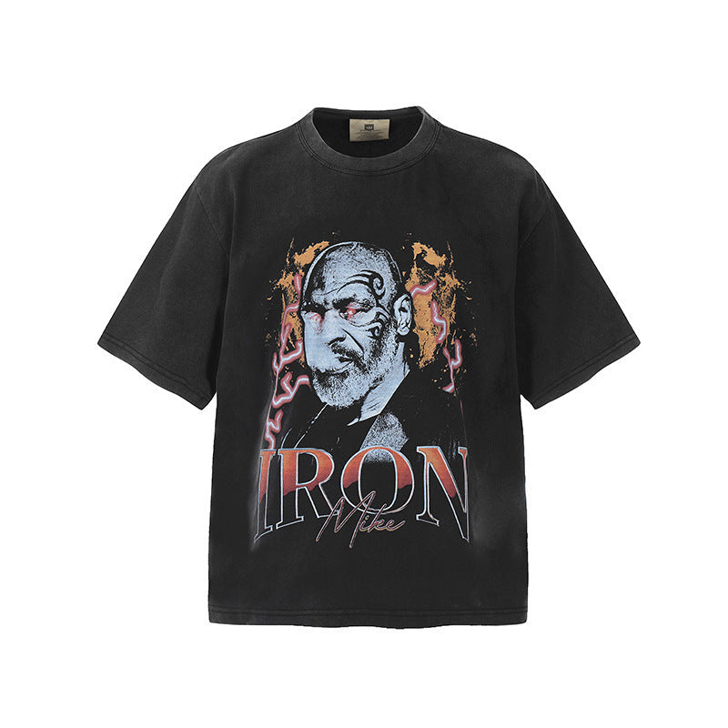 Travis Scott VTG Washed Rapper Athlete Mike Tyson Oversized Tee