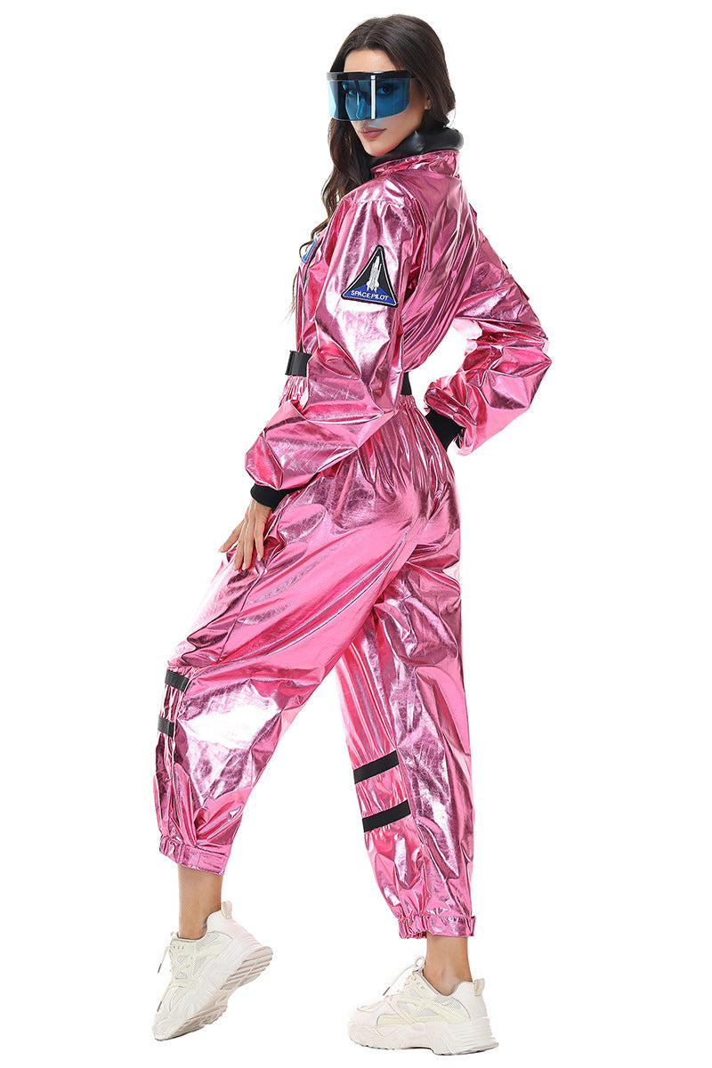 Halloween Women Astronaut Space Suit Cosplay Pilot Jumpsuit Party Sets