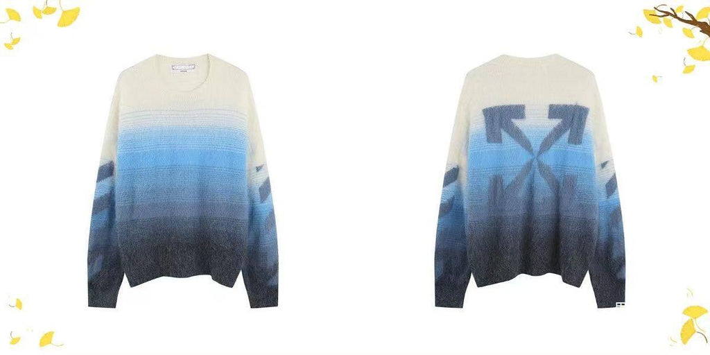 Off-White Diag Ombre Brushed Knit Crewneck Arrows Jumper