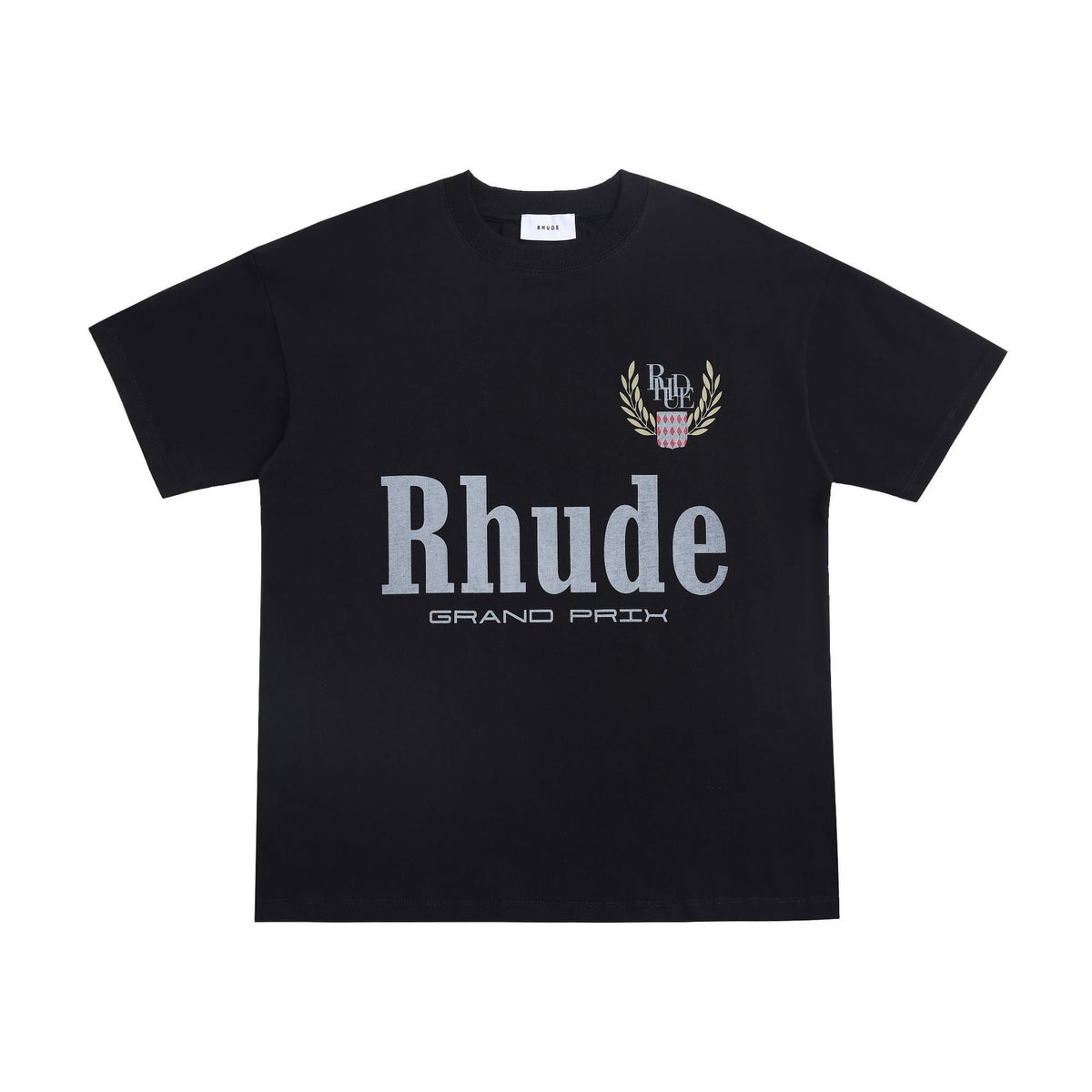 Rhude Graphic Tees Vintage High Street Loose Couple Crew Neck T-Shirt