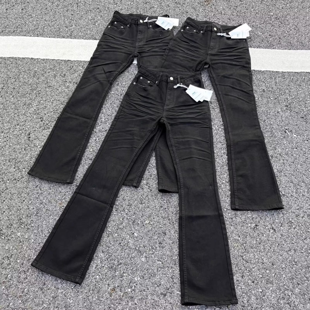 Purple Brand Men Stretch Skinny Ripped Printed Embroidered Denim Jeans