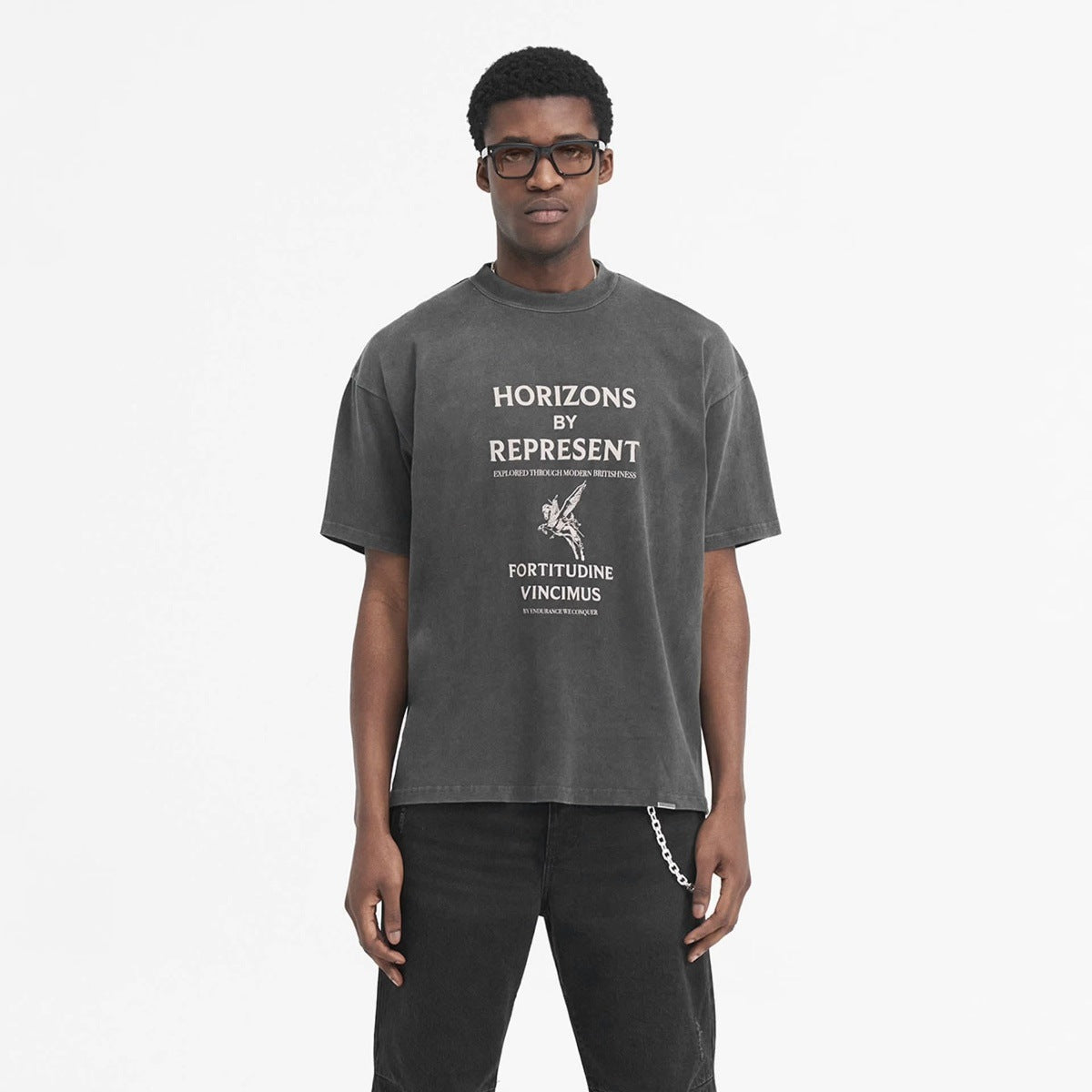 Represent Vintage Washed Graphic Short Sleeve Tee Streetwear Unisex