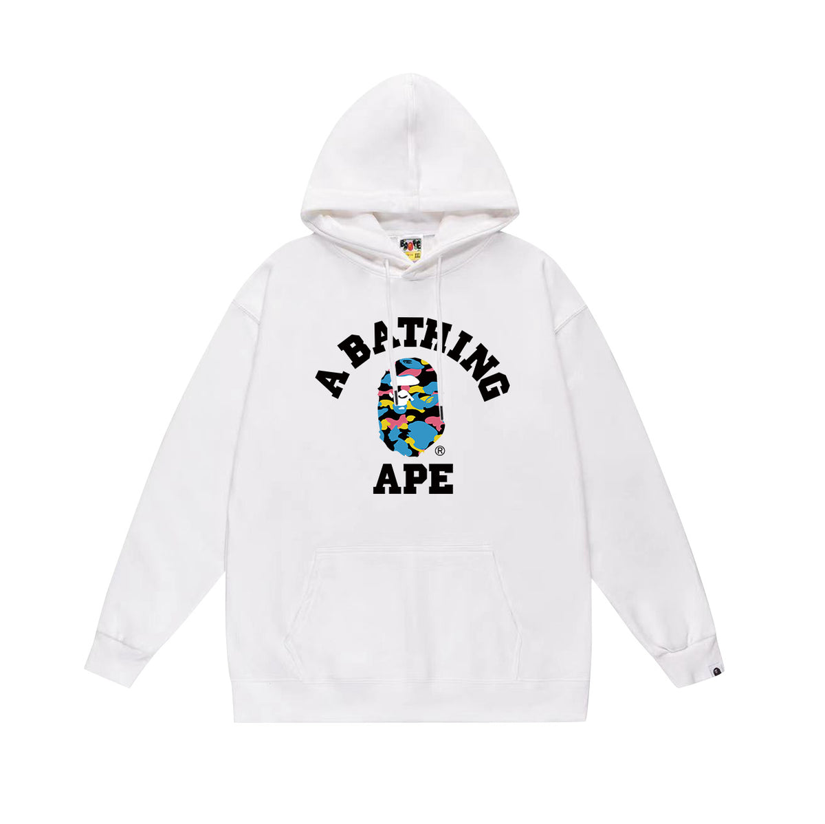 Bape Camo Ape Head Graphic Vintage Washed Oversized Hoodie Streetwear