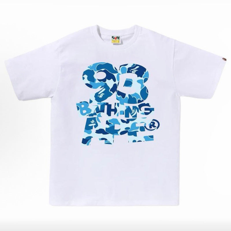 Bape Multi‑Graphic Ape Head Oversized Tee Streetwear Unisex