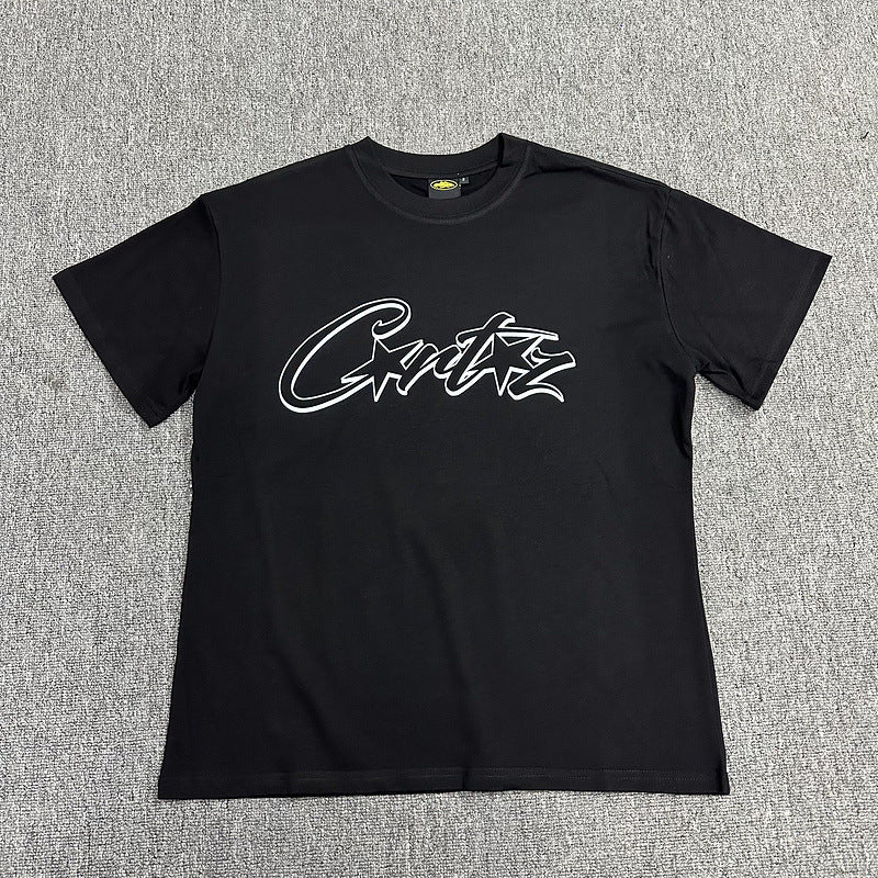 Corteiz Alcatraz Logo Letter Crew Neck Short Sleeve T‑Shirt Unisex