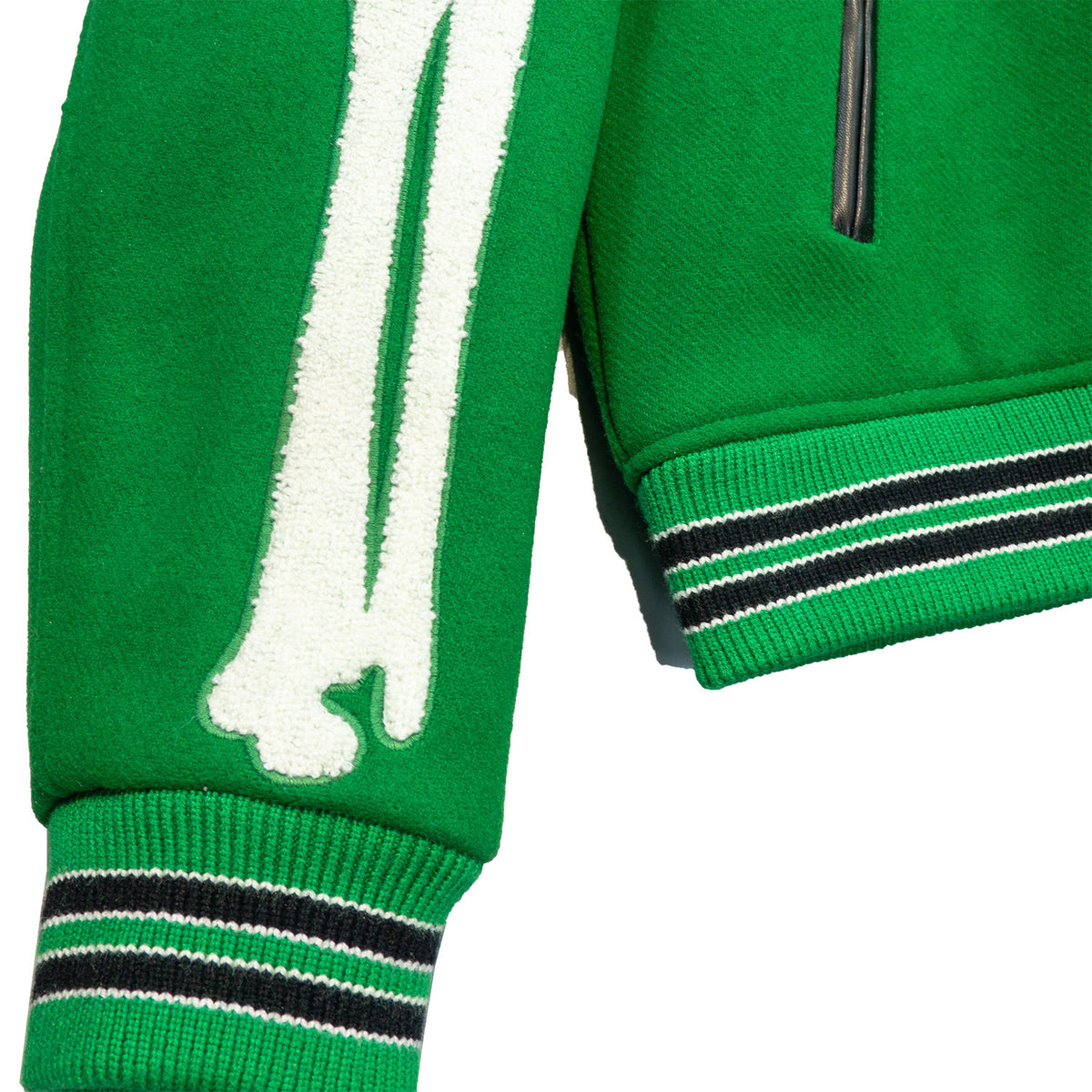 Amiri Bones Varsity Jacket Embroidery Wool Blend Baseball