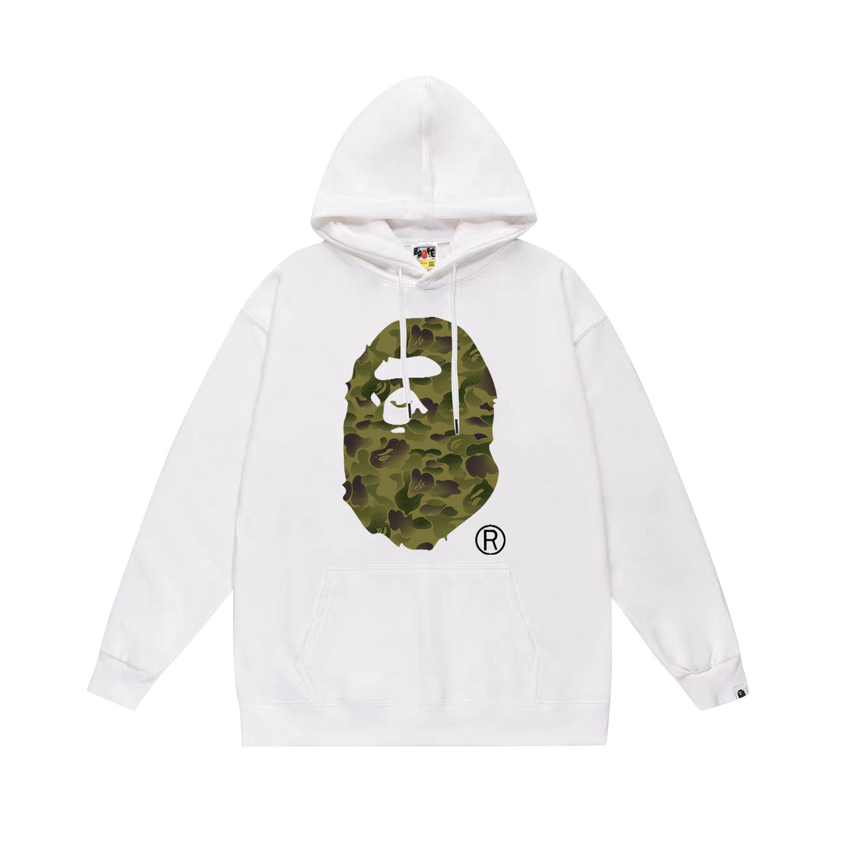 Bape Camo Ape Head Graphic Vintage Washed Oversized Hoodie Streetwear