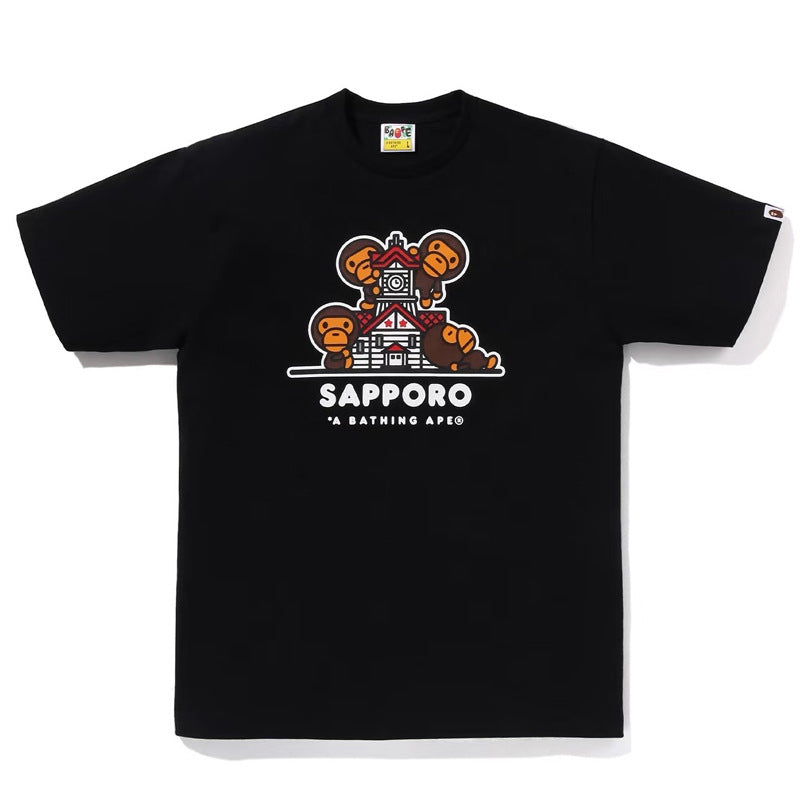 BAPE Ape Head Cartoon Print Loose Unisex Short Sleeve T-Shirt