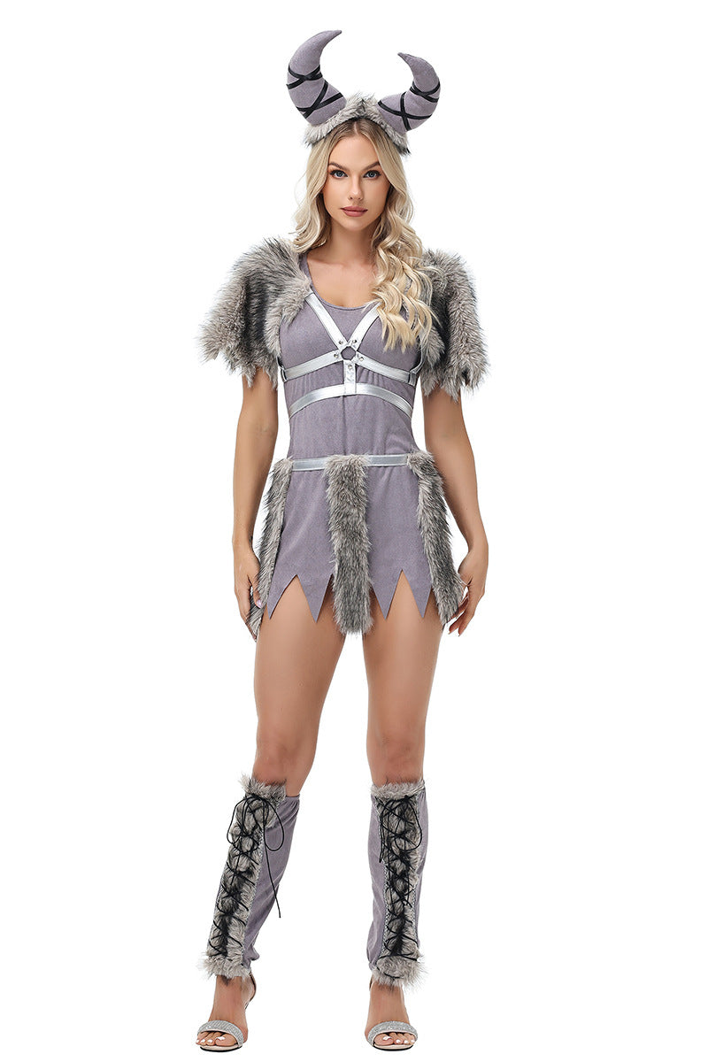 Halloween Couple Spartan Gladiator Viking Warrior Cosplay Costume Set