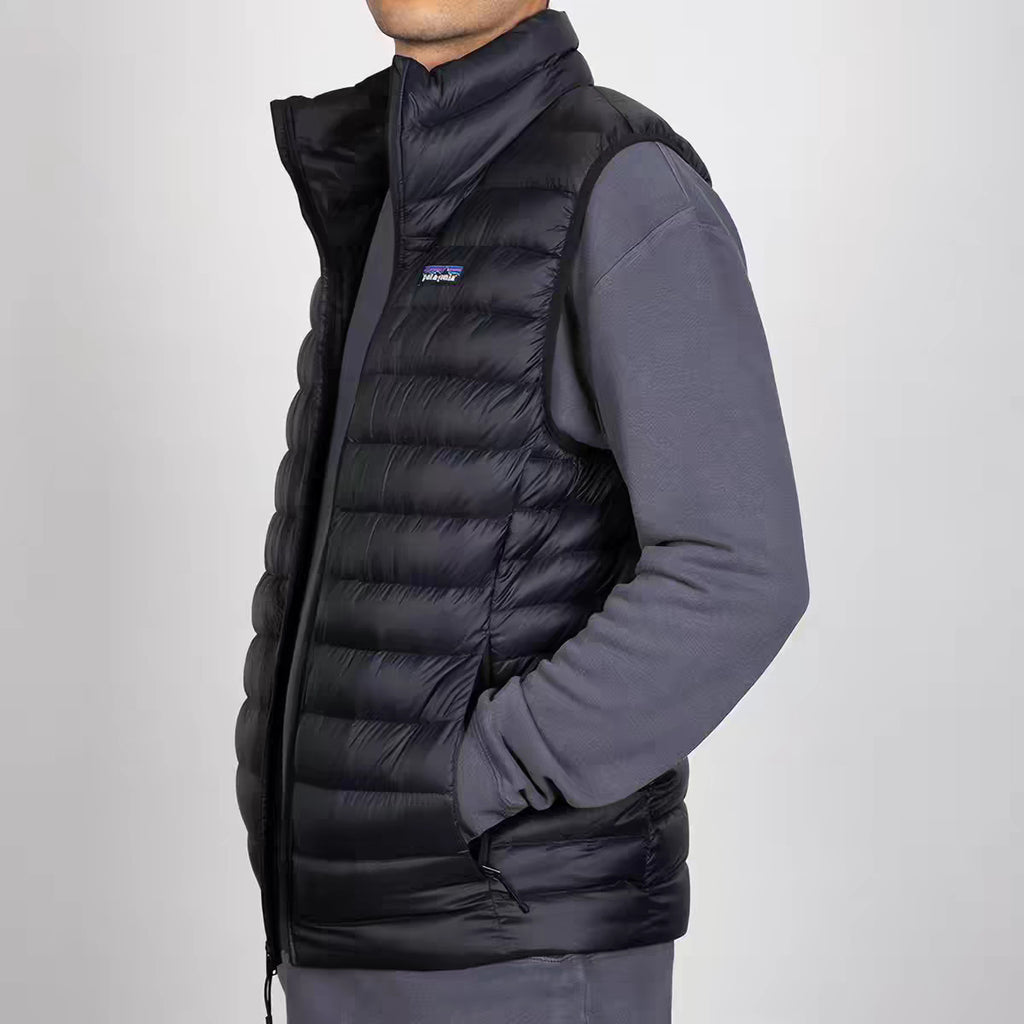 Patagonia Packable Down Vest Stand Collar Zip Outdoor Warm Gilet