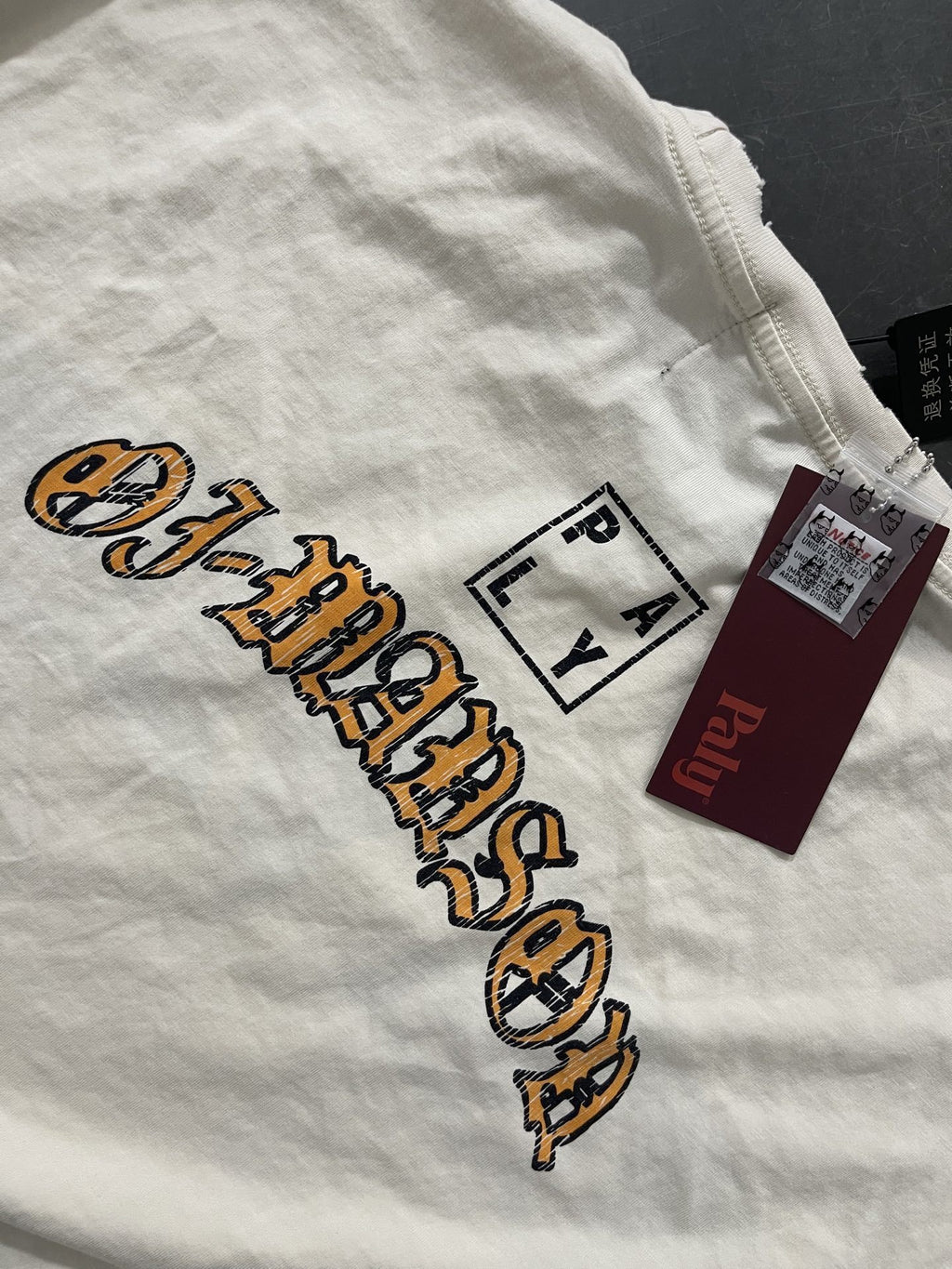 Paly Hollywood Figure Letter Graphic Crew Neck Short Sleeve T‑Shirt