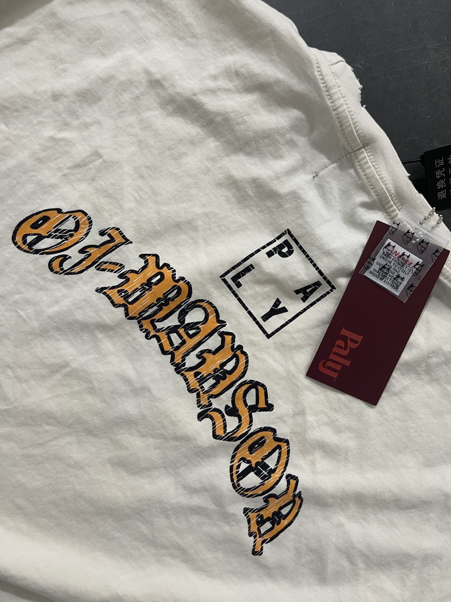 Paly Hollywood Figure Letter Graphic Crew Neck Short Sleeve T‑Shirt