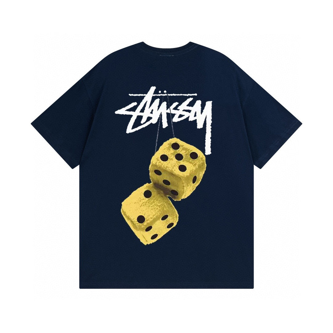 Stussy Dice 8 Ball Logo Print Oversized Tee Multi‑Style