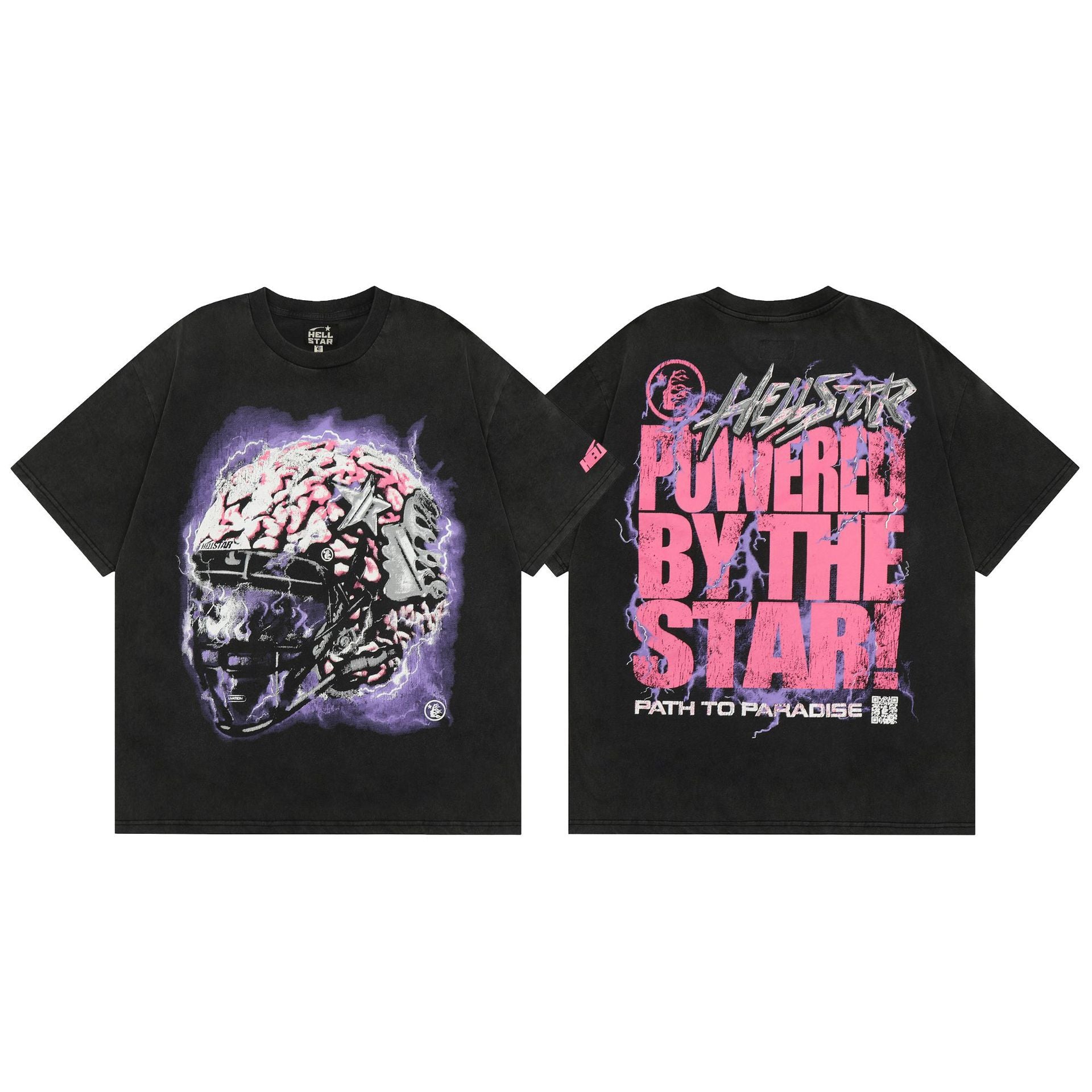 Hellstar Multi‑Graphic Print Crew Neck Short Sleeve Tee Unisex
