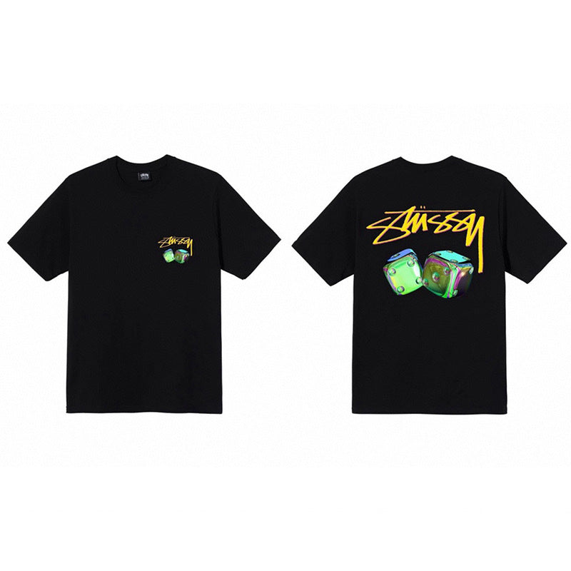 Stussy Graphic Print Collection Loose Casual Short Sleeve T-Shirt