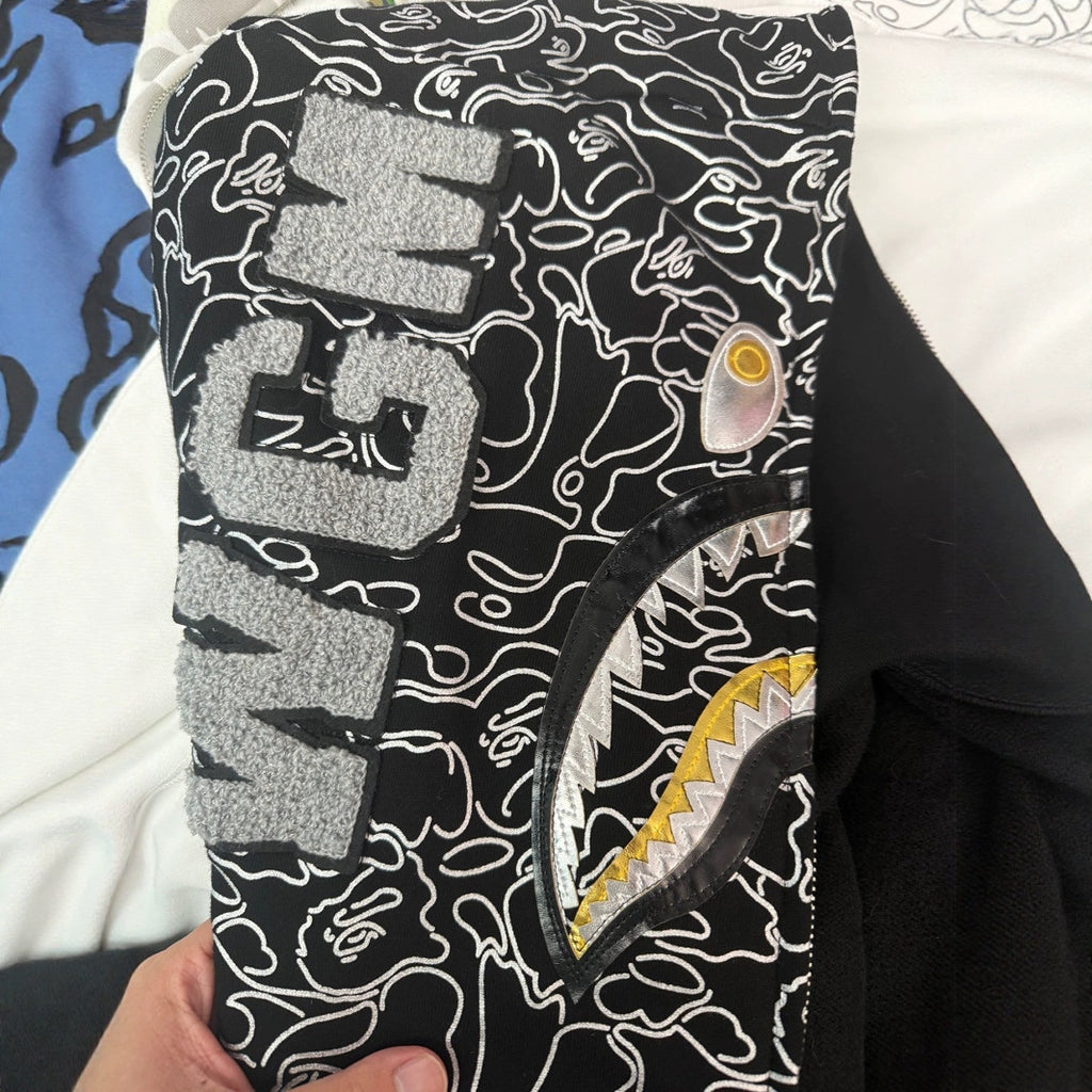 BAPE x Hajime Sorayama Shark WGM Camo Full Zip Hoodie
