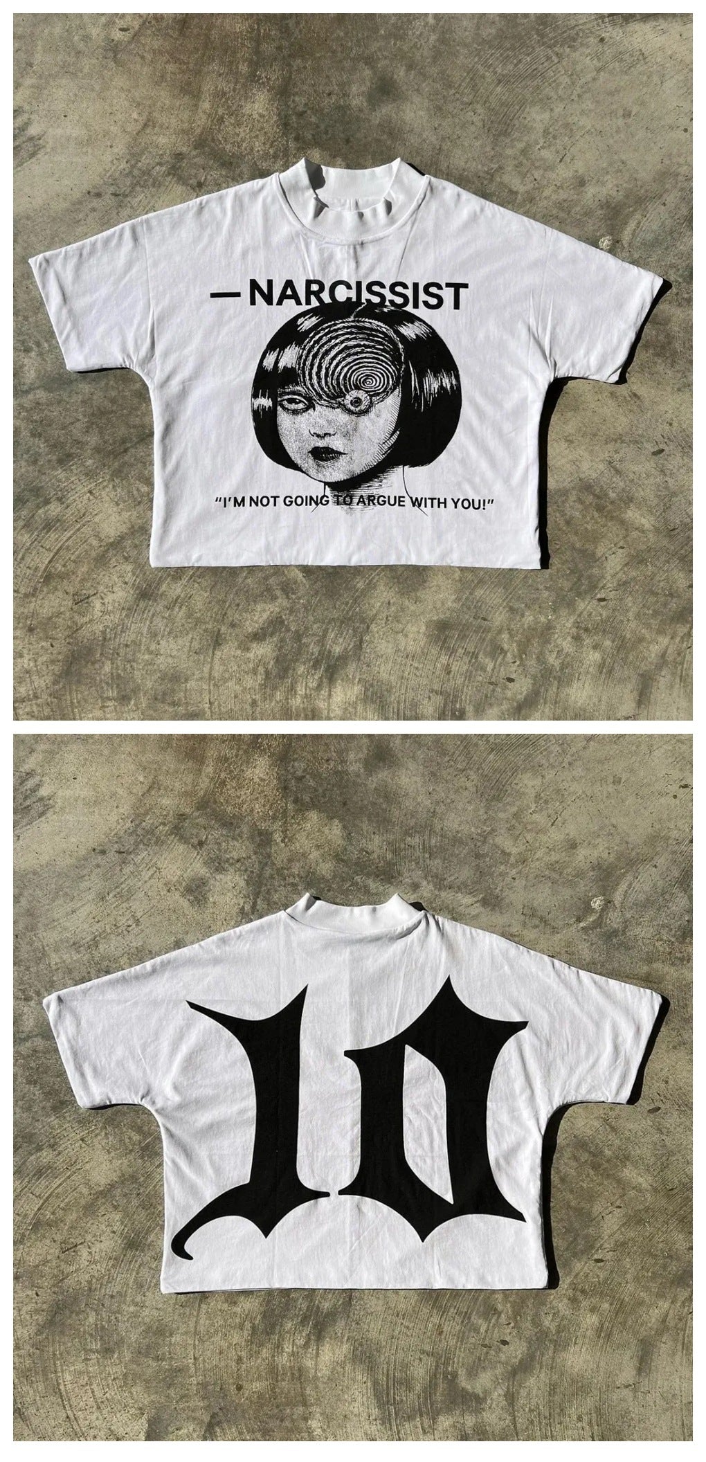 Y2K Cartoon- & Anime-Grafik Unisex Oversized Streetwear Baumwoll-T-Shirt