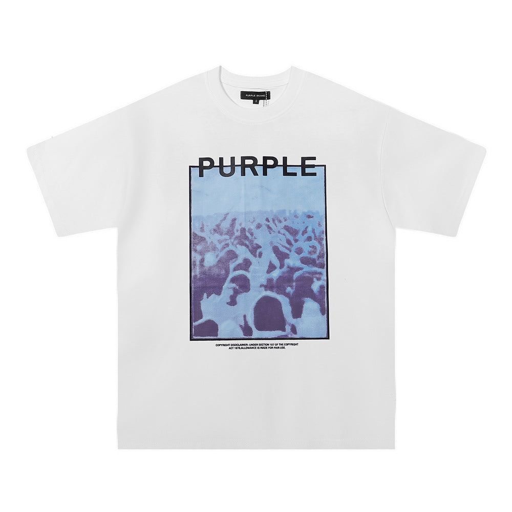 Purple Brand Multi‑Graphic Ink Wash Print Oversized Tee Multi‑Style