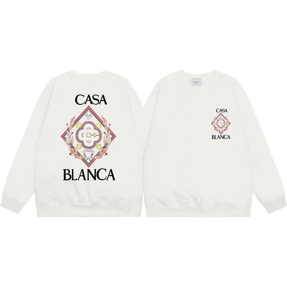 Casablanca Graphic Print Crew Neck French Terry Sweatshirt Unisex