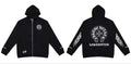 Chrome Hearts Horseshoe Cross Zip Hoodie Floral Sleeve Street Jacket