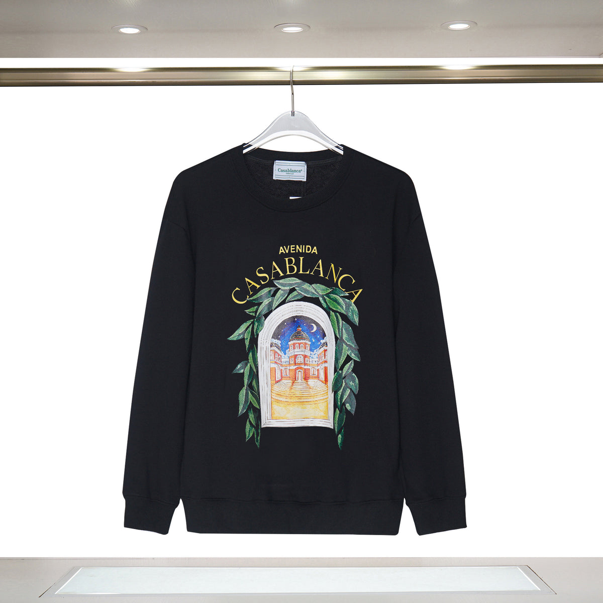 Casablanca Tennis Club Graphic Crewneck Sweatshirt Men Casual Pullover