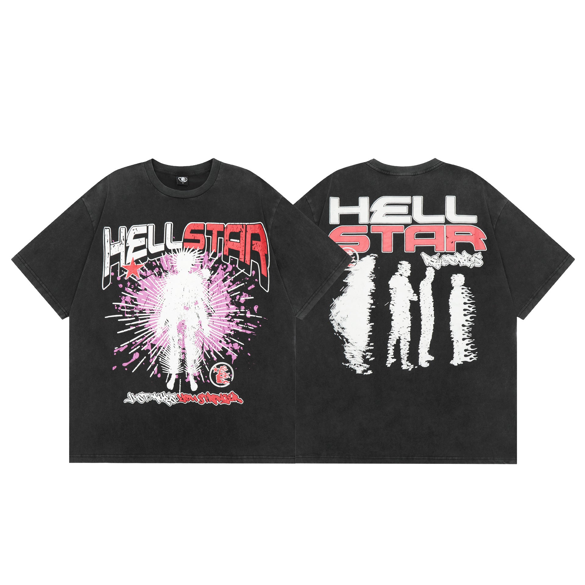 Hellstar Multi‑Graphic Print Crew Neck Short Sleeve Tee Unisex