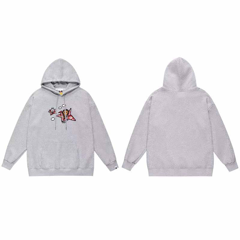BAPE Hoodie Baby Milo Ape Head Multi Graphic Street Fleece Pullover