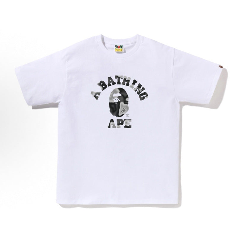 BAPE Ape Head Shark Print Loose Casual Unisex T-Shirt