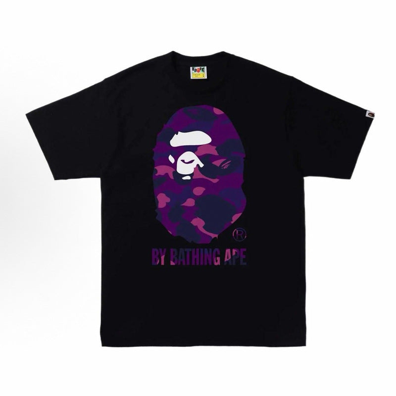 BAPE Ape Head Shark Print Loose Casual Unisex Short Sleeve T-Shirt
