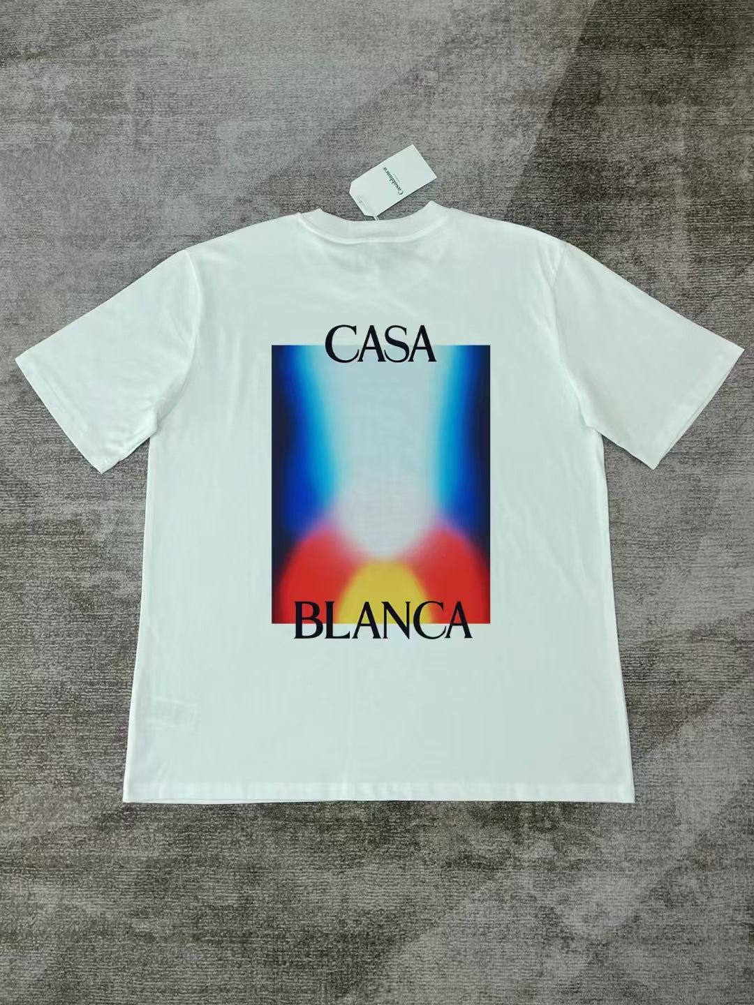 Casablanca Art Graphic Print Loose Unisex Short Sleeve T-Shirt