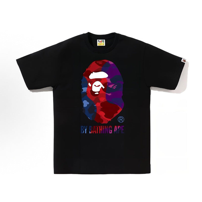 BAPE Ape Head Shark Print Unisex Casual T-Shirt