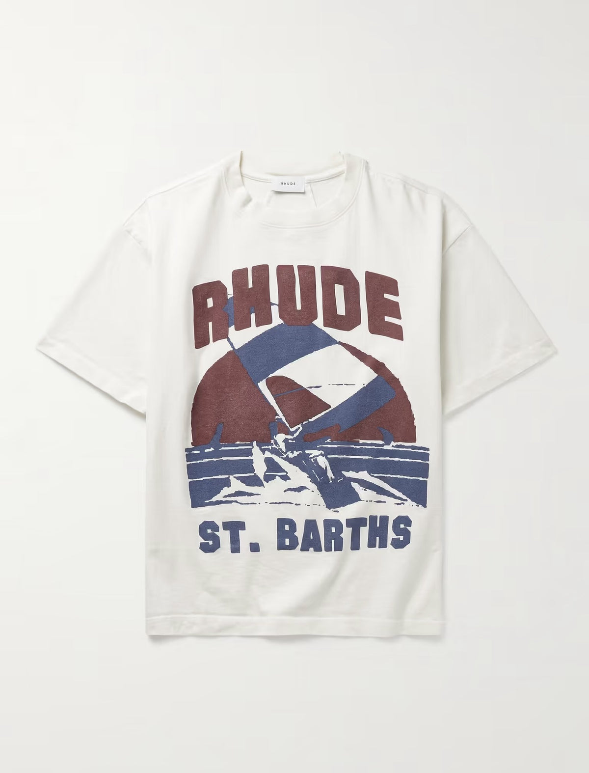 Rhude Vintage Sunset Coconut Tree Graphic Oversized Tee Streetwear
