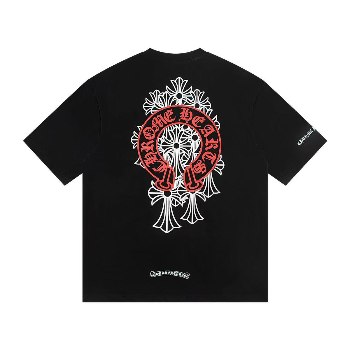 Chrome Hearts Horseshoe Cross Print Short Sleeve Tee Unisex