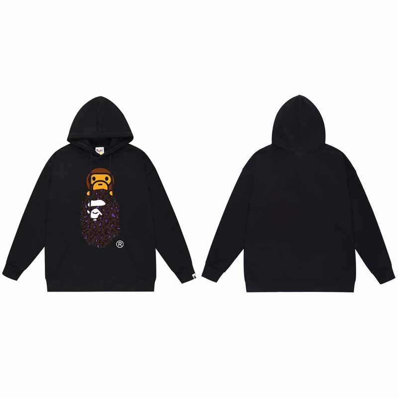 BAPE Hoodie Baby Milo Ape Head Multi Graphic Street Fleece Pullover