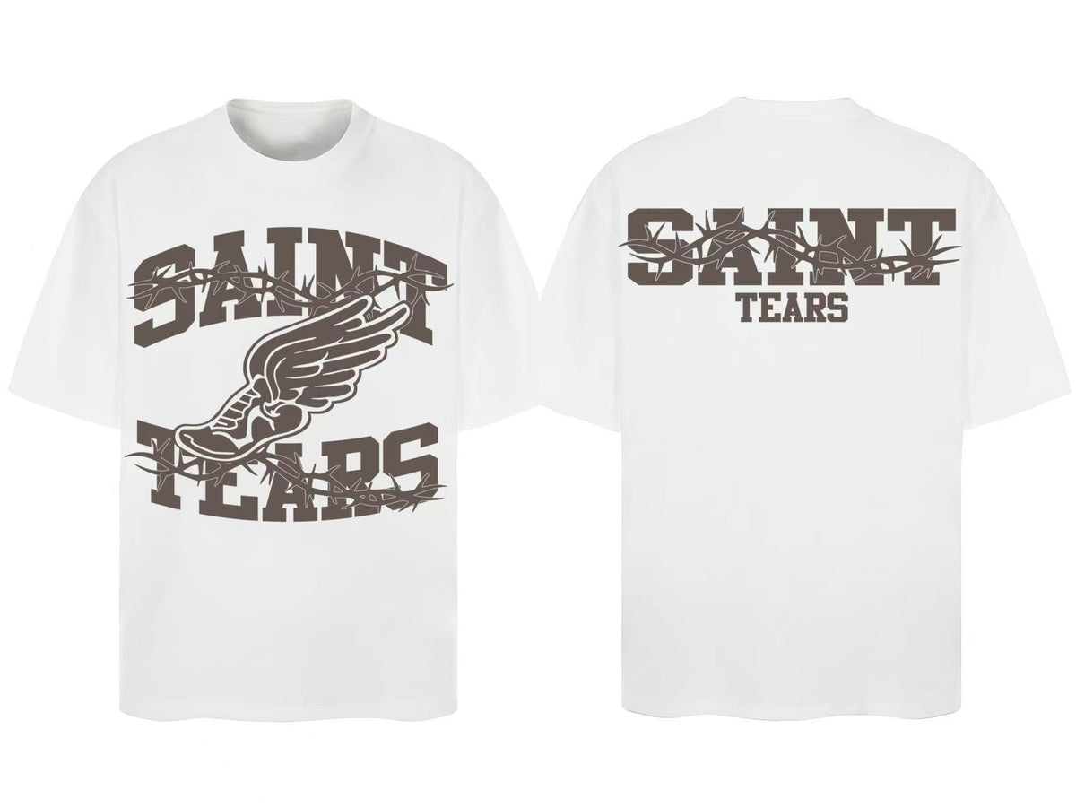 Saint Michael Vintage Multi‑Graphic Oversized Tee Streetwear Unisex