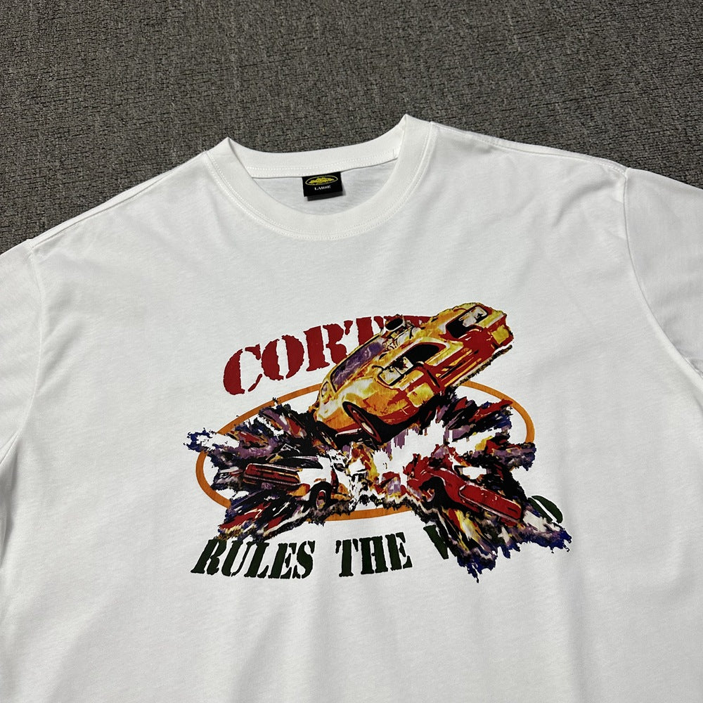 2026 New Corteiz Graphic Print Tee Loose Casual Streetwear T-Shirt
