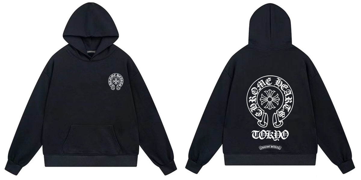 Chrome Hearts Cross Horseshoe Hoodie Vintage Goth Streetwear Pullover