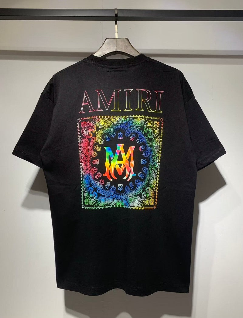 Amiri Multi‑Print Peace Dove Graffiti Oversized Tee Streetwear