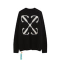 Off-White Arrow Mohair Sweater Gradient Fluffy Knit Pullover & Hoodie