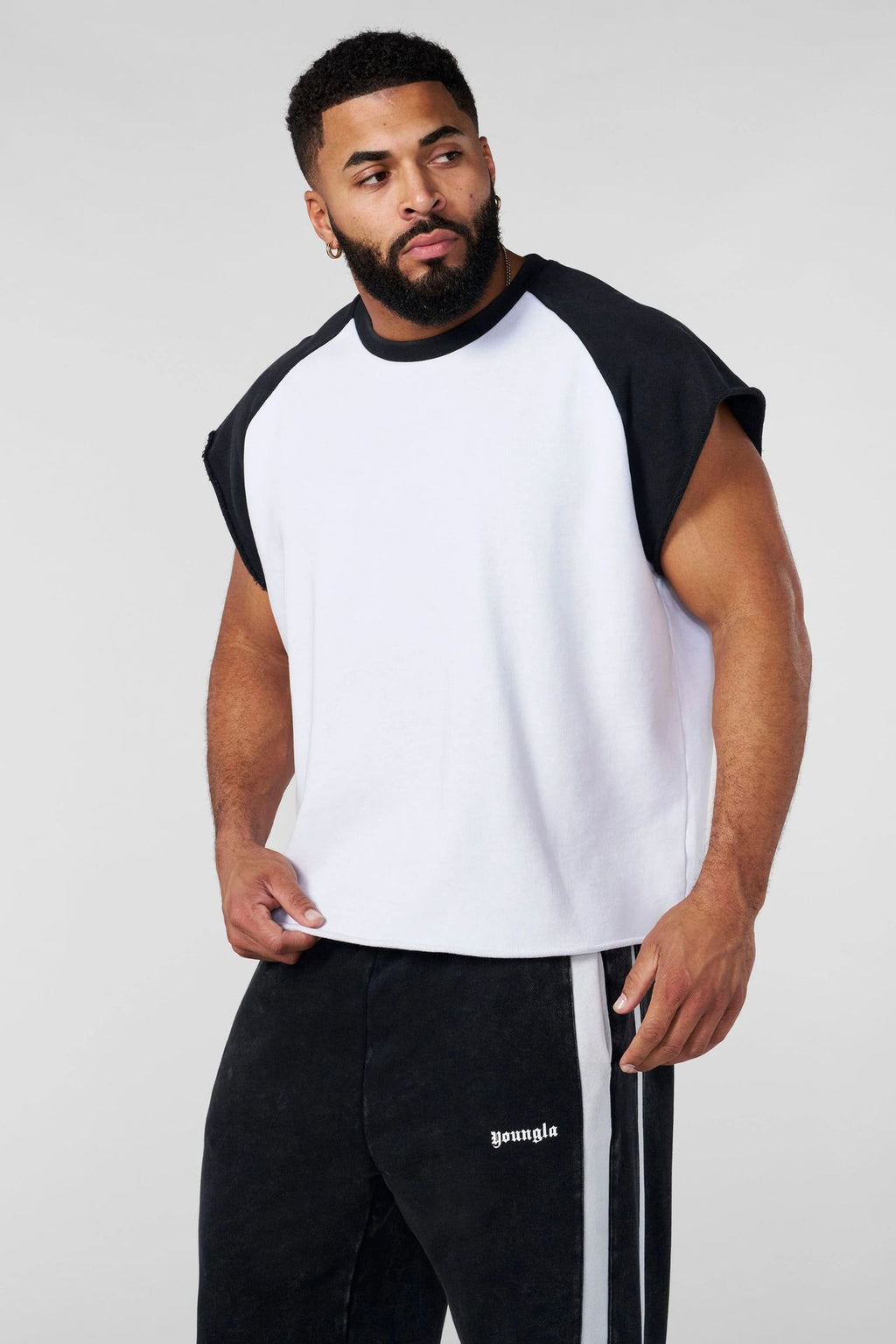 YOUNGLA 4243 Raw Raglan Tanks