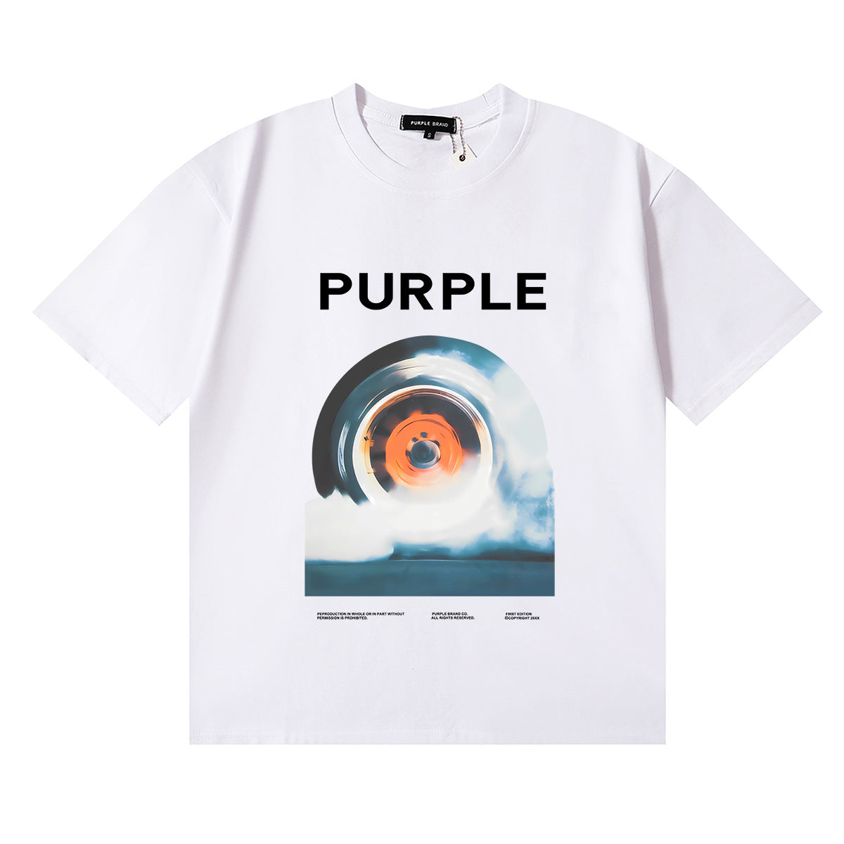 Purple Brand Graphic Tee Loose Unisex Vintage Streetwear T-Shirt