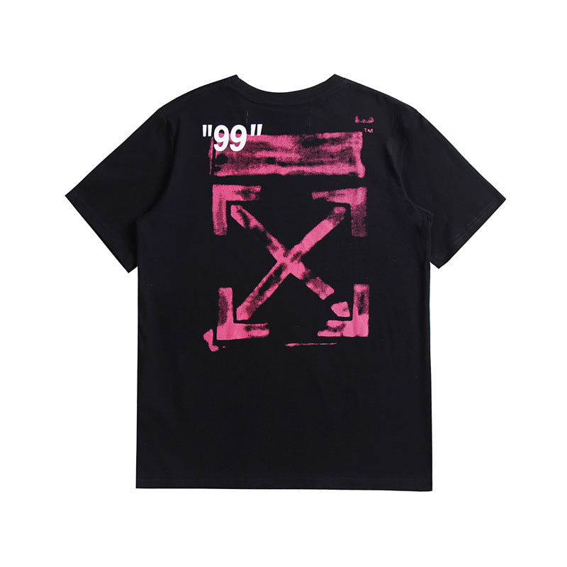 Off White Arrow Graphic Print Short Sleeve Tee Streetwear Unisex