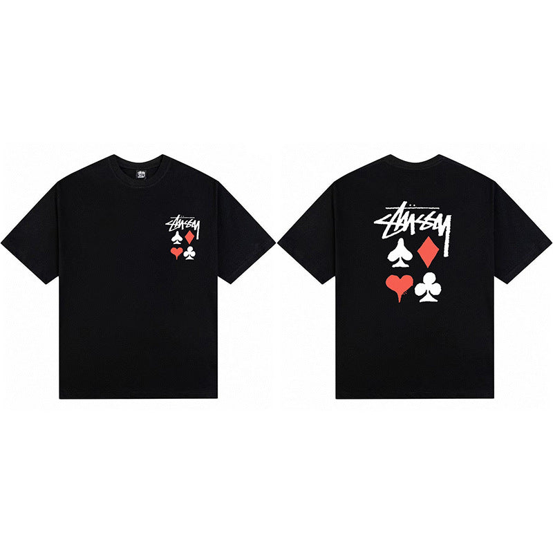 Stussy Graphic Print Collection Loose Casual Short Sleeve T-Shirt